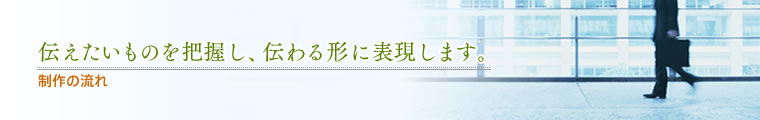 「制作の流れ/伝えたいものを把握し、伝わる形に表現します。」福岡の広告・印刷・ホームページ制作/株式会社アヴィ(AVY)