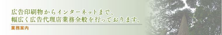 「業務案内/広告印刷物からインターネットまで、幅広く広告代理店業務全般を行っております。」福岡の広告・印刷・ホームページ制作/株式会社アヴィ(AVY)